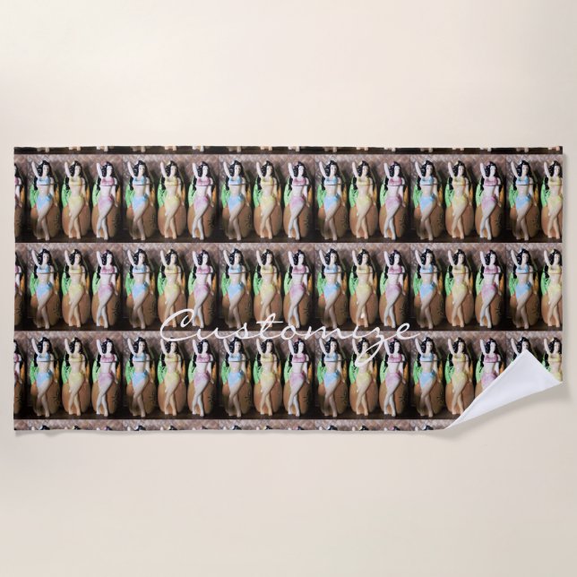 Serviette De Plage Danseurs Hawaiian Hula Thunder_Cove (Devant)