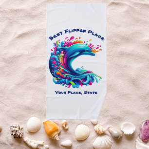 Serviette De Plage Dauphin coloré