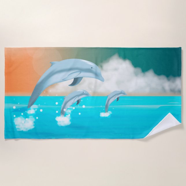 Serviette De Plage Dauphins (Devant)
