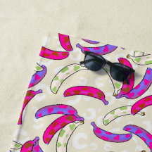 SERVIETTE DE PLAGE DE BANANA LUXE ROSE