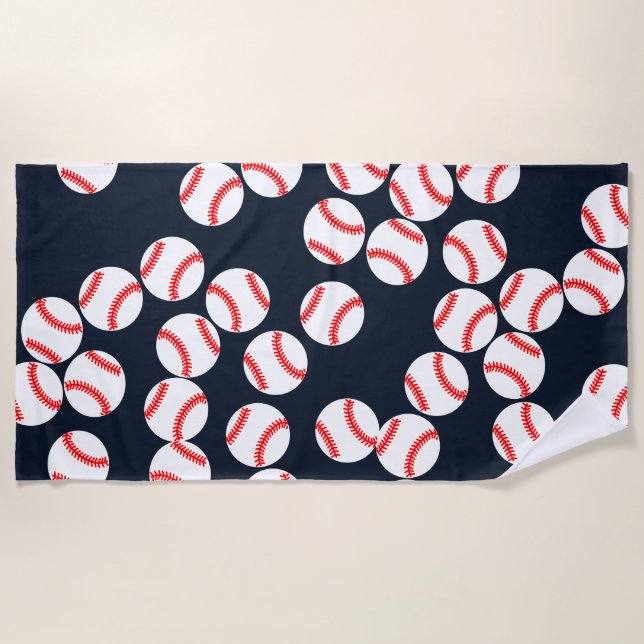 Serviette de plage de base-ball (Devant)