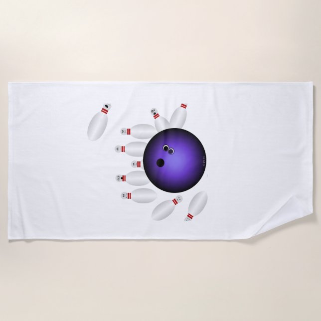 Serviette de plage de bowling (Devant)