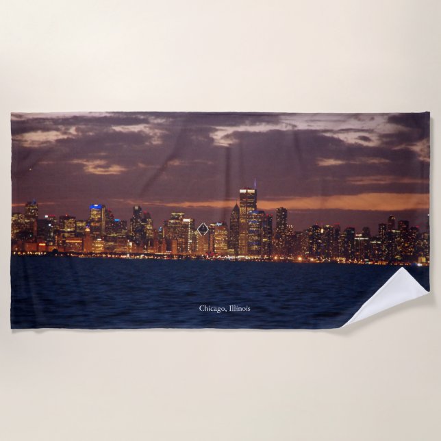 serviette de plage de Chicago (Devant)