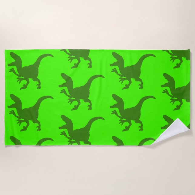 Serviette de plage de Dinosaures (Devant)