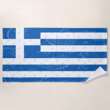 Serviette de plage de drapeau de la Grèce