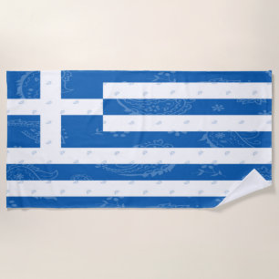Serviette de plage de drapeau de la Grèce