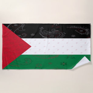 Serviette de plage de drapeau de la Palestine