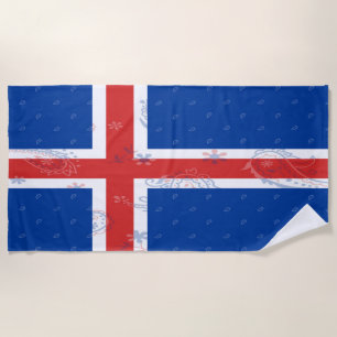 Serviette de plage de drapeau de l'Islande