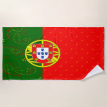 Serviette de plage de drapeau du Portugal