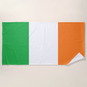 Serviette de plage "de drapeau irlandais"