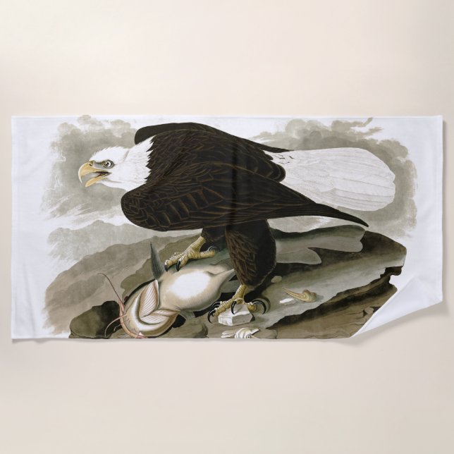 Serviette de plage de faune d'oiseau d'Audubons (Devant)