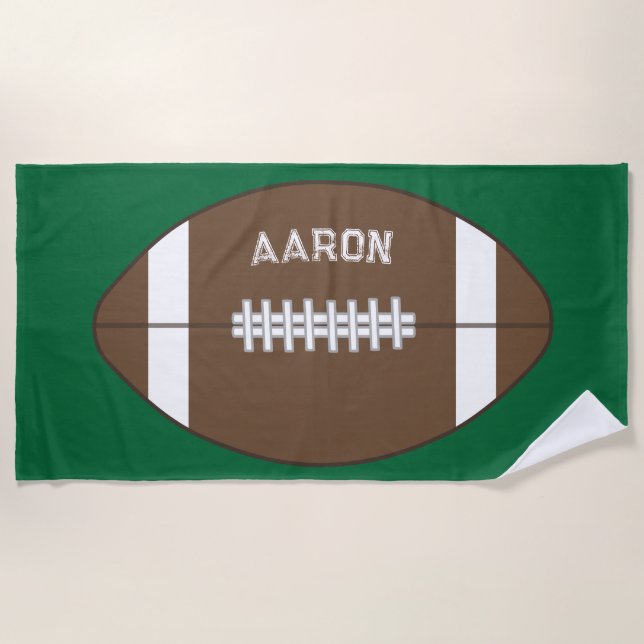 Serviette de plage de football personnalisée (Devant)