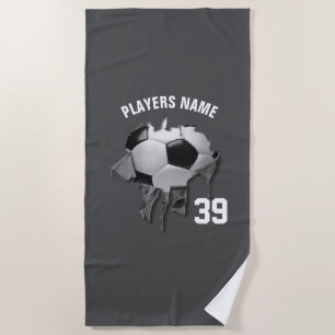 Serviette de plage de football torn