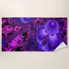 Serviette de plage de fractale de fleur