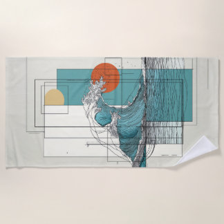 Serviette de plage de la balance des marées