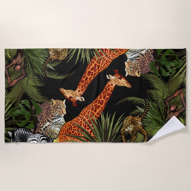 Serviette de plage de la faune africaine (Devant)