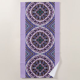 Serviette de plage de Mandala violet