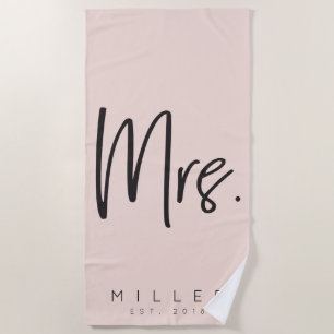Serviette de plage de Mme Established Custom