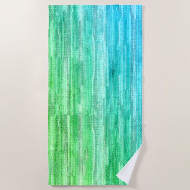 Serviette de plage de Neon Tropical Seagrass (Devant)