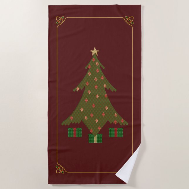 Serviette de plage de Noël (Devant)