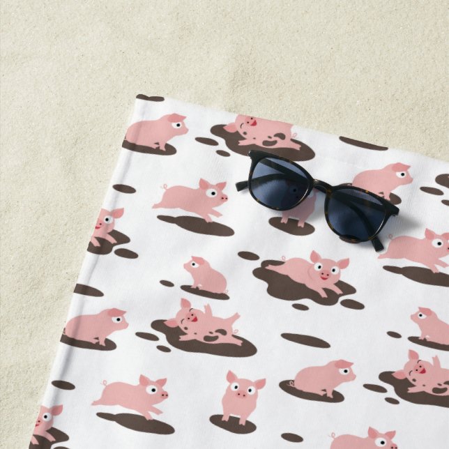 Serviette de plage de Piglets (En situation)