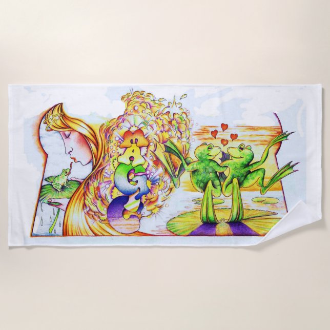 Serviette de plage de princesse Fantasy de (Devant)