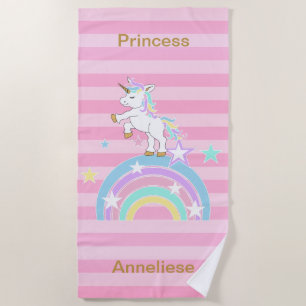 Serviette De Plage 🦄 de princesse Unicorn