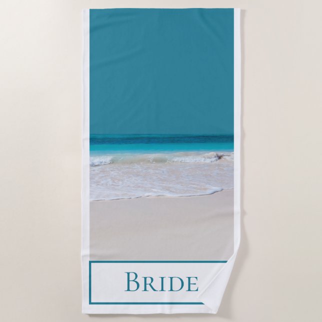 Serviette de plage de sable blanc Brides (Devant)