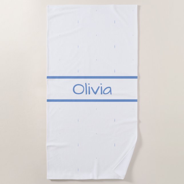 Serviette de plage de Seahorse personnalisée (Devant)