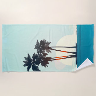 Serviette de plage de Sunset Palms
