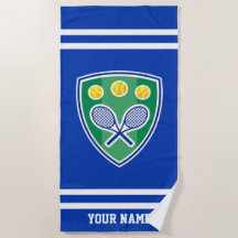 Serviette de plage de tennis personnalisée avec lo