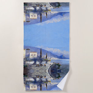 Serviette de plage de villas de côte d'océan de