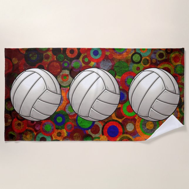 Serviette de plage de volley-ball (Devant)
