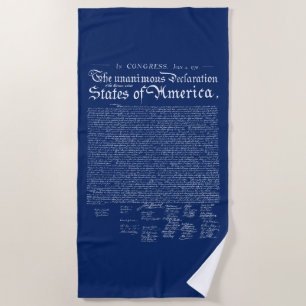 Serviette De Plage Déclaration d'indépendance des États-Unis