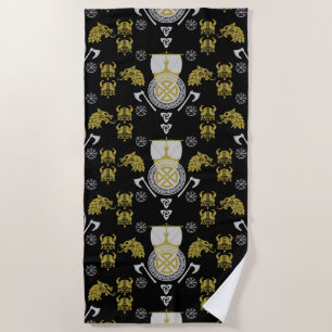 Serviette De Plage Décor maison scandinave Viking Norsemen
