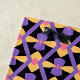 Serviette De Plage Décor violet et jaune