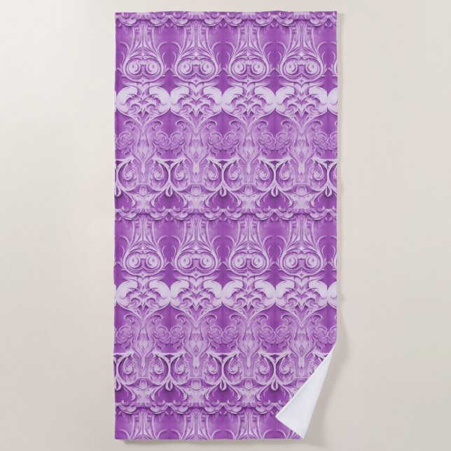 Serviette de plage décorative violette (Devant)