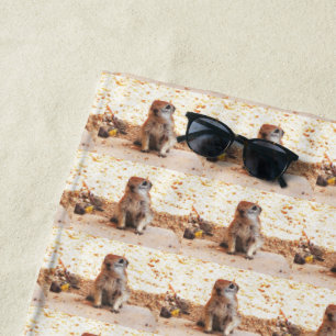 Serviette de plage d'écureuil moulu de "arachide"
