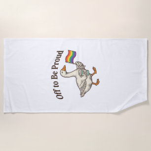 Serviette De Plage Défilé de la fierté de l'oie fière Design de T-shi