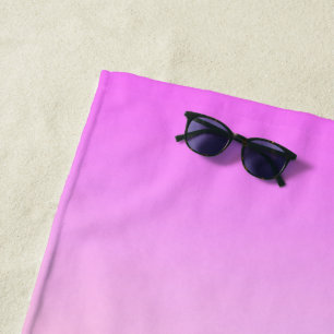 Serviette De Plage Dégradé de coucher de soleil pastel radieux