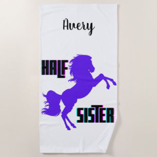 Serviette De Plage Demi-Soeur Pony Violet frère
