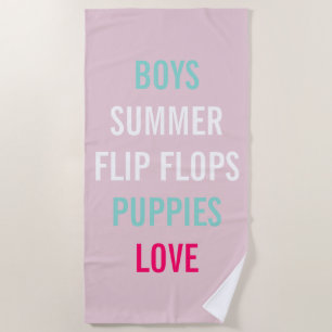 Serviette De Plage Demoiselle d'honneur Rose Eté Amour Paillette Fête