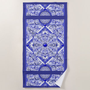 Serviette De Plage dentelle en céramique Bleu de Grèce