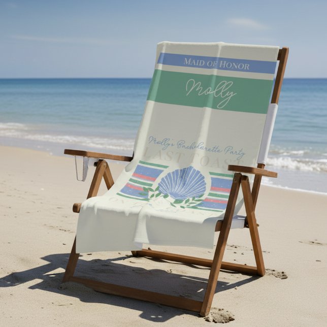 Serviette De Plage Dernier toast sur la côte - Bachelorette nautique (Celebrate your Last Toast on the Coast in style! )