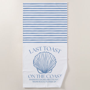 Serviette De Plage Dernier Toast Whimsique sur la Côte