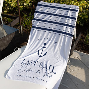 Serviette De Plage Dernière voile avant le voile Enterrement de vie d