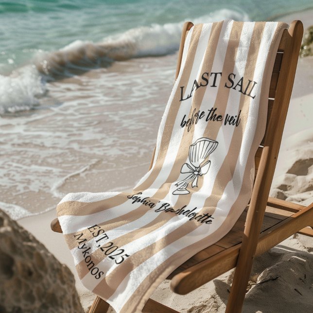 Serviette De Plage Dernière voile avant le voile | Neutre personnalis (Créateur téléchargé)