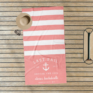 Serviette De Plage Dernière voile avant le week-end de Bachelorette V