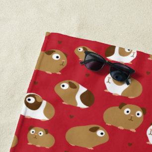 Serviette de plage des Cochons de Guinée mignonne
