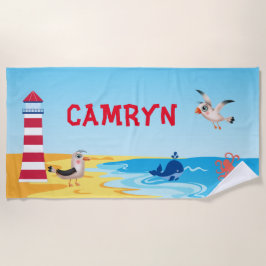 Serviette de plage des enfants personnalisés